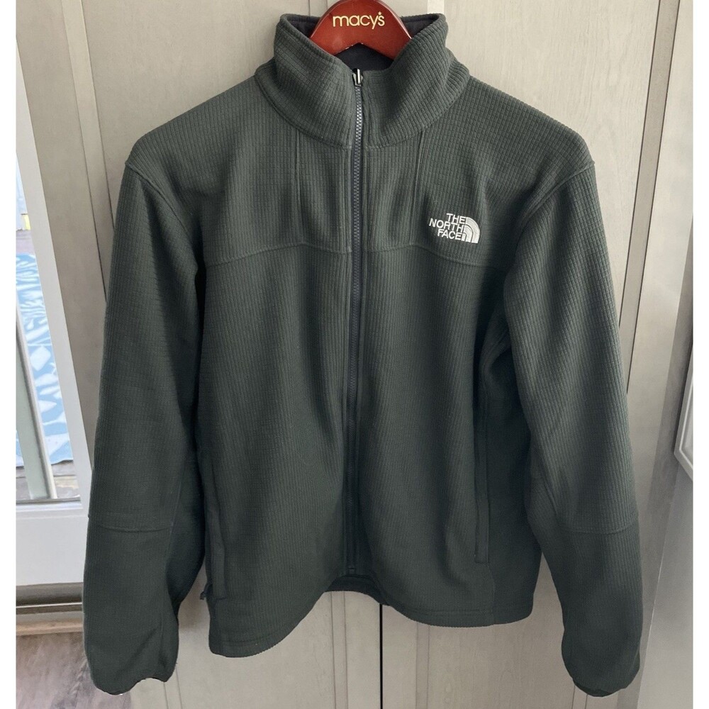 The North Face Cedar Trail Grid Fleece Jacket Men’s Medium Full Zip Mid Layer